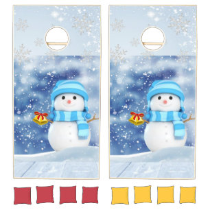 Cornhole Set Merry Christmas Snowman