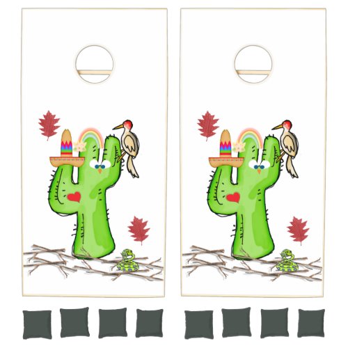Cornhole Set Mexican Cactus Bird