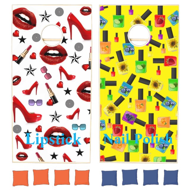 Cornhole Set Nail Polish Lipstick (Set)
