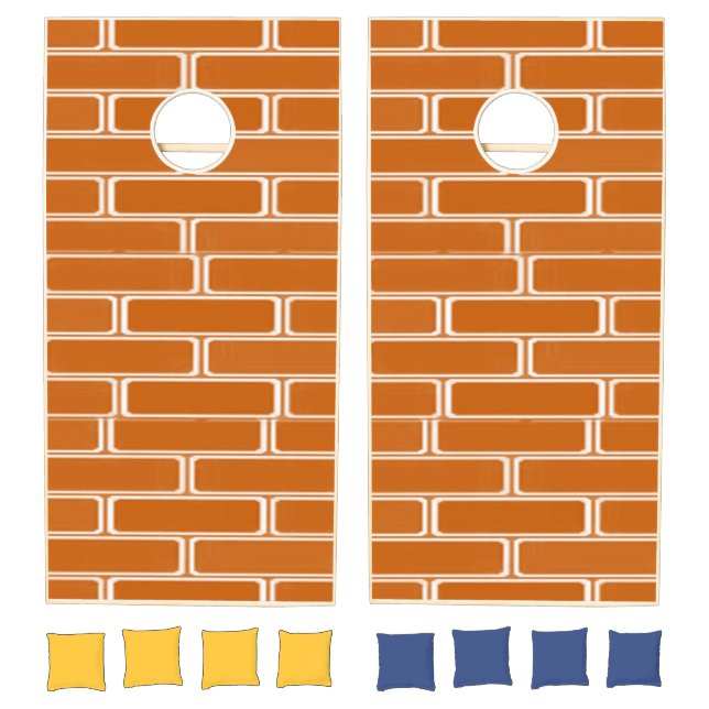 Cornhole Set Orange Brick (Set)