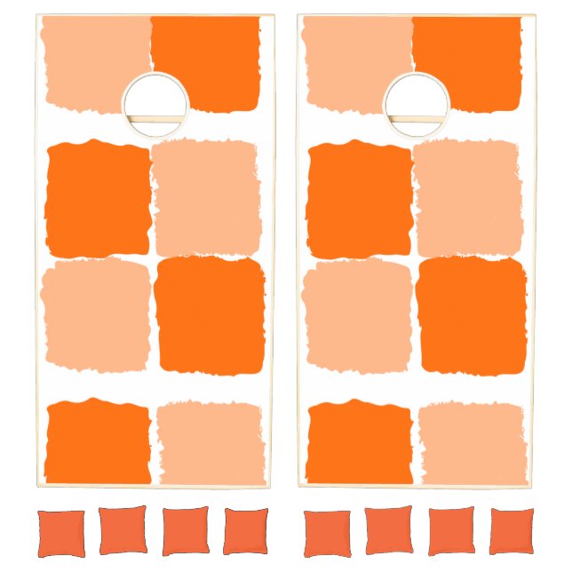 Cornhole Set Orange Square (Set)