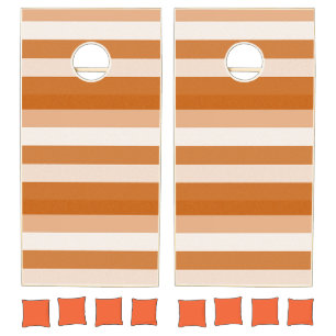 Cornhole Set Orange Stripe