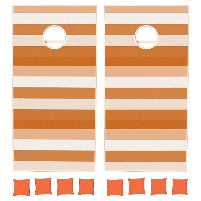 Cornhole Set Orange Stripe (Set)