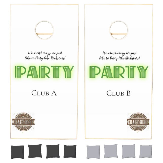 Cornhole Set Party Like a Rockstar Beer  (Set)