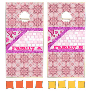 Cornhole Set Pink Brick
