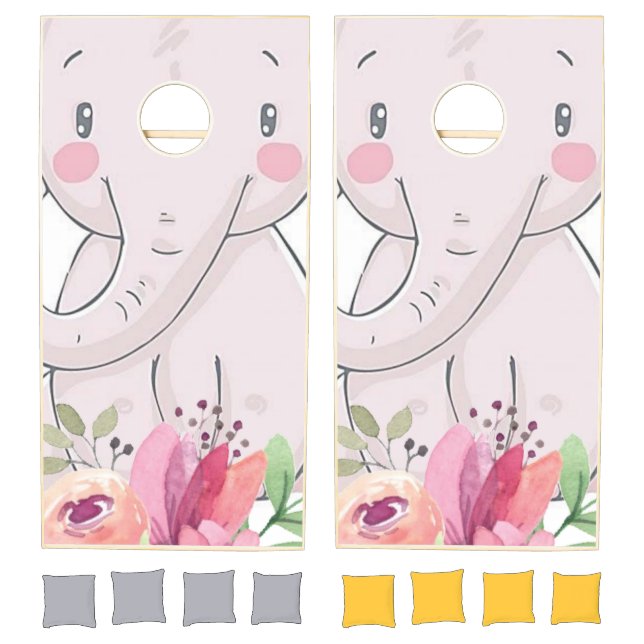 Cornhole Set Pink Elephant (Set)