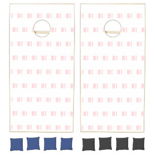 Cornhole Set Pink & White Stripe