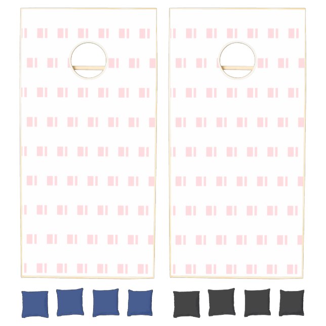 Cornhole Set Pink & White Stripe (Set)