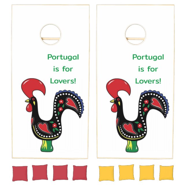 Cornhole Set Portugal is for Lovers Rooster  (Set)