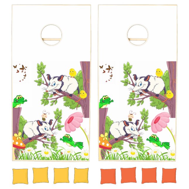 Cornhole Set Possum Chicks Frog Floral (Set)