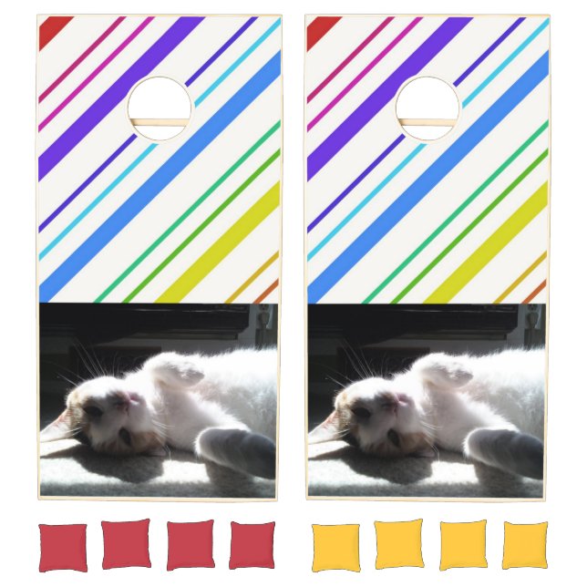 Cornhole Set Relaxing Cat Kitten Kitty (Set)