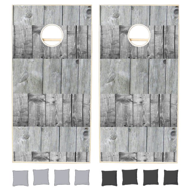 Cornhole Set Rustic Wood Nature Grey (Set)