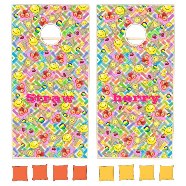 Cornhole Set Strawberry Ice Cream (Set)