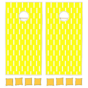 Cornhole Set Stripe Yellow White