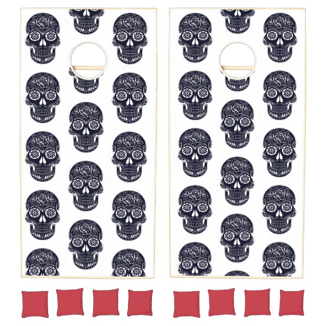 Cornhole Set SUGAR SKULLS CUSTOMIZABLE DESIGN (Set)