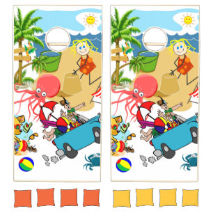 Cornhole Set Summer Beach House Fun