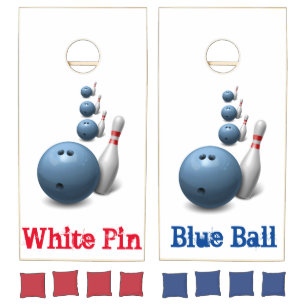 Cornhole Set White Bowling Balls