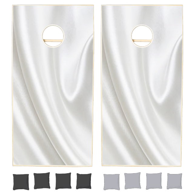 Cornhole Set White Satin (Set)