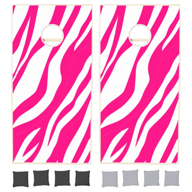 Cornhole Set Wild Pink Leopard (Set)