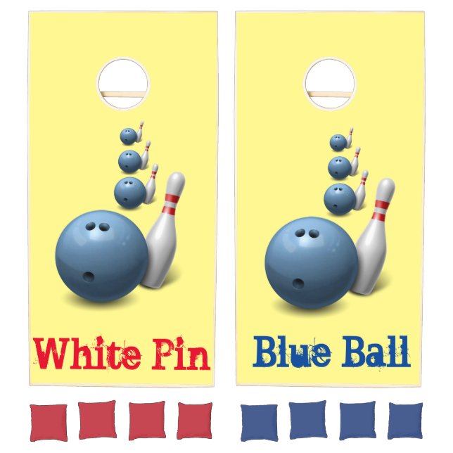 Cornhole Set Yellow Bowling Balls (Set)
