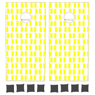 Cornhole Set Yellow & White Squares