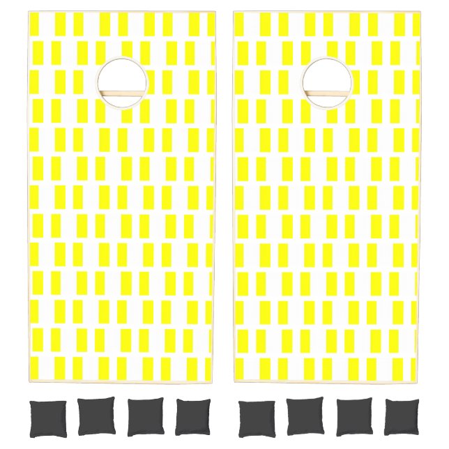 Cornhole Set Yellow & White Squares (Set)