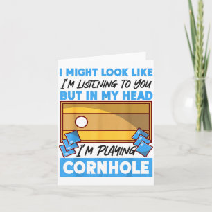 Cornhole Team Bean Bag Player Champ I Might Look L Card