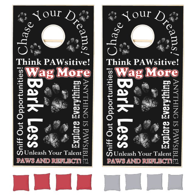 CornHole - Think PAWsitive CornHole Game (Set)
