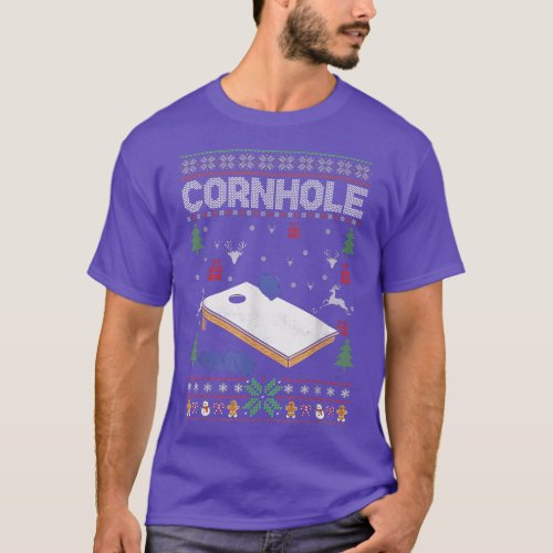 Cornhole Ugly Christmas Sweater  Happy Holidays 