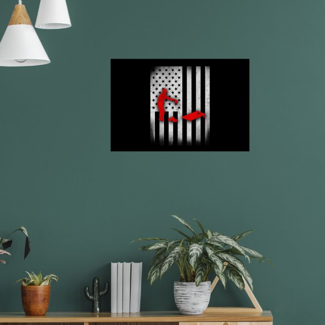 Cornhole US Flag Poster (Living Room 1)