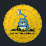 Cornholio Are You Threatening Me Beavis & Butthead Dart Board<br><div class="desc">Don't tread on TP. Great mashup parody design.</div>