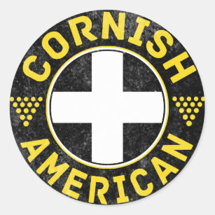 Cornish American Flag Classic Round Sticker