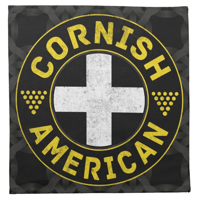 Cornish American Flag Cloth Napkin (Front)