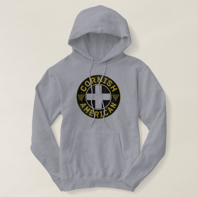 Cornish American Flag Hooded Top (Design Front)