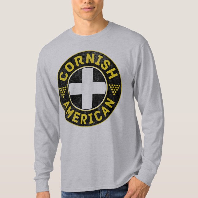 Cornish American Saint Piran's Flag Tee (Front)