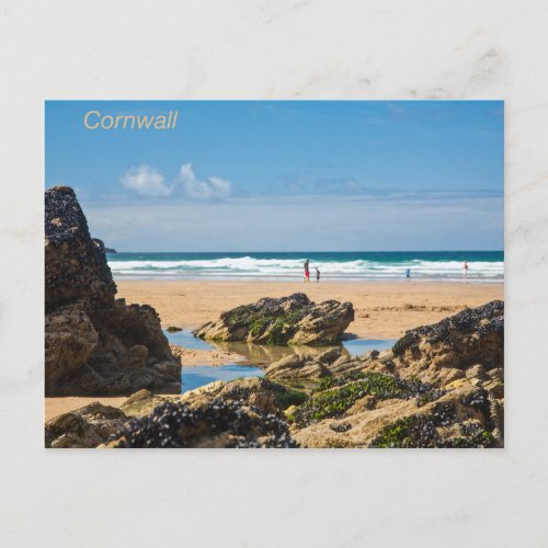 Cornish Beach Postcard