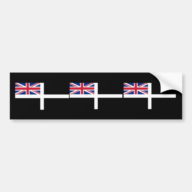 Cornish Ensign, United Kingdom Bumper Sticker (Front)