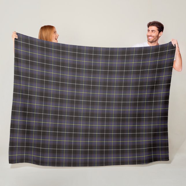 Cornish Family Tartan - Coleman Fleece Blanket (In Situ)