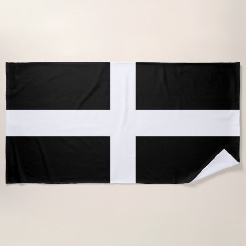 Cornish Flag Cornwall County of England UK Beach Towel
