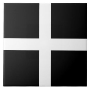 Cornish Flag (Cornwall) (County of England, UK) Ceramic Tile