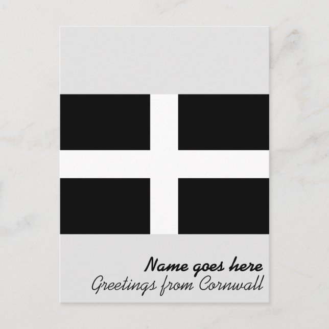 Cornish Flag (Cornwall) (County of England, UK) Postcard (Front)
