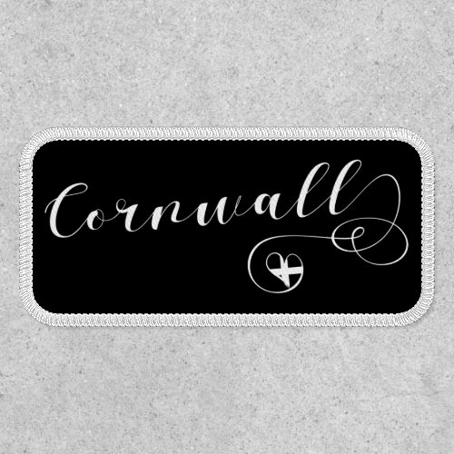 Cornish Flag in Heart Cornwall Patch