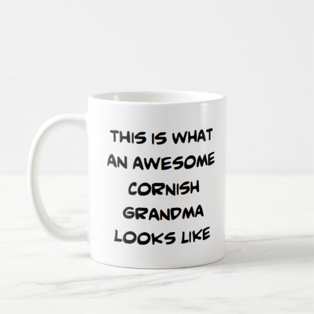cornish grandma, awesome coffee mug (Left)