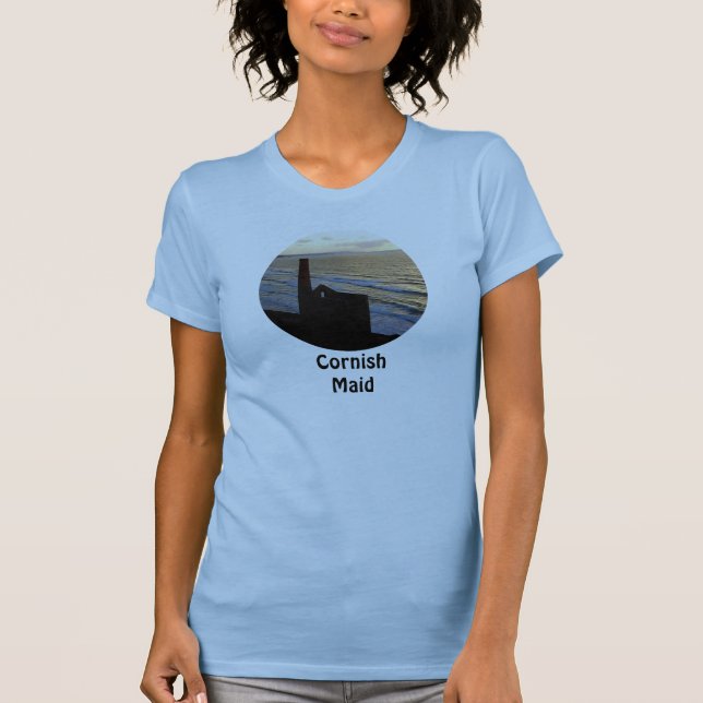 Cornish Maid Tin Mine Cornwall England T-Shirt (Front)
