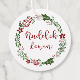 Cornish Merry Christmas, Nadelek Lowen, Custom Favor Tags