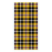 Cornish National Tartan Yellow and Black Plaid Card