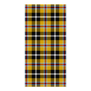 Cornish National Tartan Yellow and Black Plaid Card