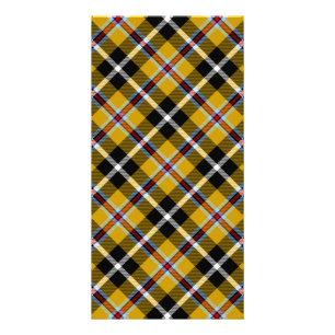 Cornish National Tartan Yellow and Black Plaid Card