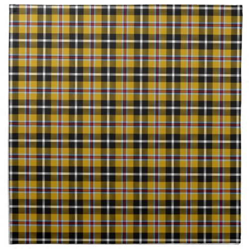 Cornish National Tartan Yellow and Black Plaid Cloth Napkin