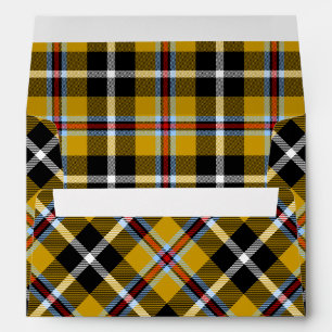 Cornish National Tartan Yellow and Black Plaid Envelope